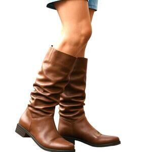 New With Tags St. John's Bay 10 Brown Leather Women's Pull On Boots New Tags